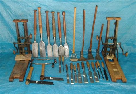 vintage timber framing tools